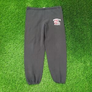 Vintage 90s Niceville Eagles Pants Large Faded Black Jogger
